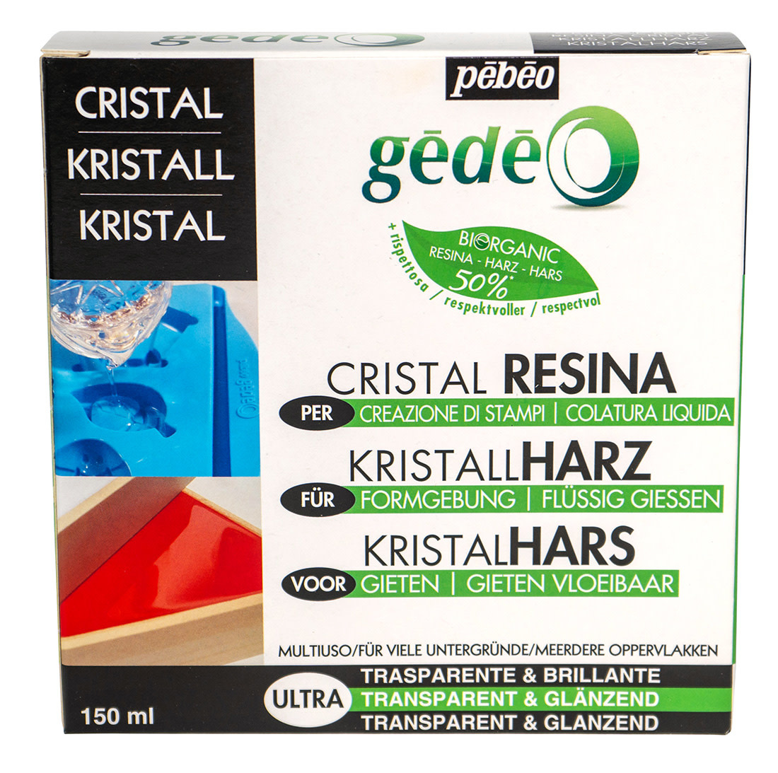 PEBEO Kit Résine Cristal Bio 150 Ml
