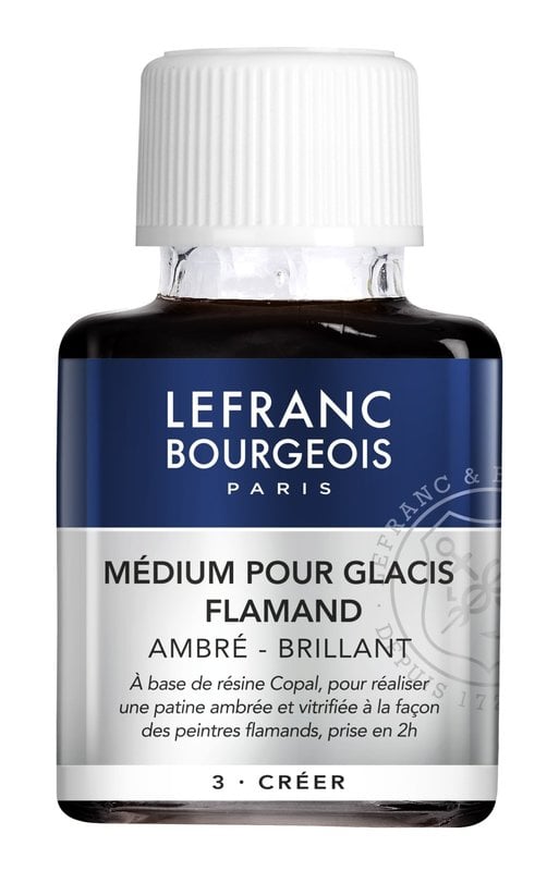 LEFRANC BOURGEOIS Medium Additive for Flemish Glaze Amber-Gloss 75Ml