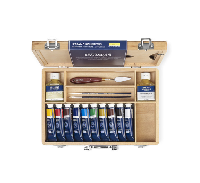 LEFRANC BOURGEOIS Fine Oil Paint Box 10X40Ml Assorted Color Box