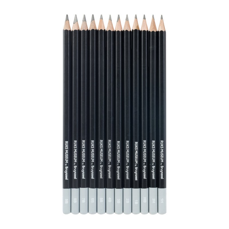 BRUYNZEEL Pencil "Rijks Museum" set of 12 pieces, 2H to 9B BRUYNZEEL