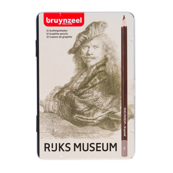 BRUYNZEEL Crayons graphite Boîte métallique "Rijks Museum" set de 12 pièces Rembrandt van Rijn