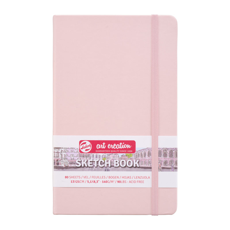 TALENSARTCREATION Cahier de Croquis Rose Pastel 13 x 21 cm 140 g 80 Feuilles