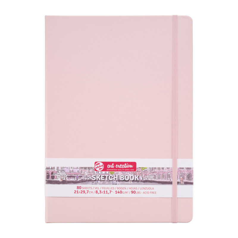 TALENSARTCREATION Cahier de Croquis Rose Pastel 21 x 29.7 cm 140 g 80 Feuilles