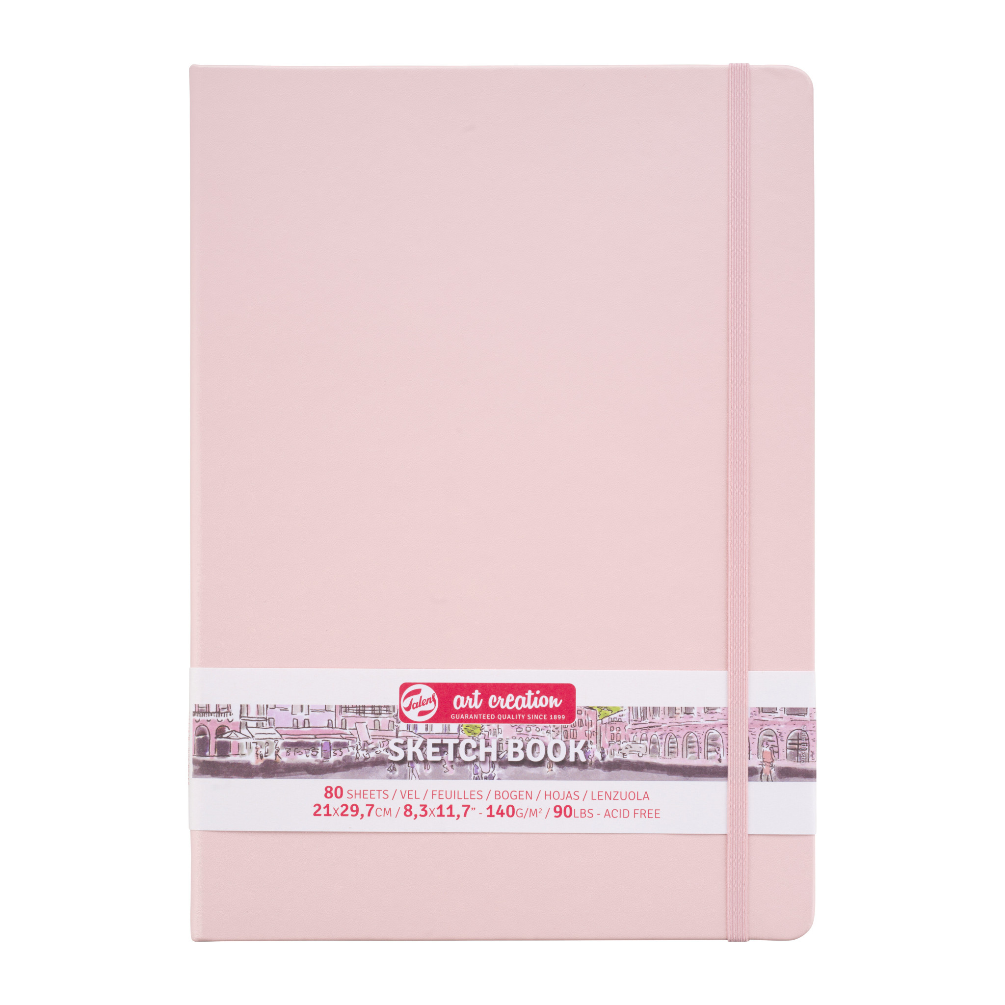 TALENSARTCREATION Cahier de Croquis Rose Pastel 21 x 29.7 cm 140 g 80 Feuilles
