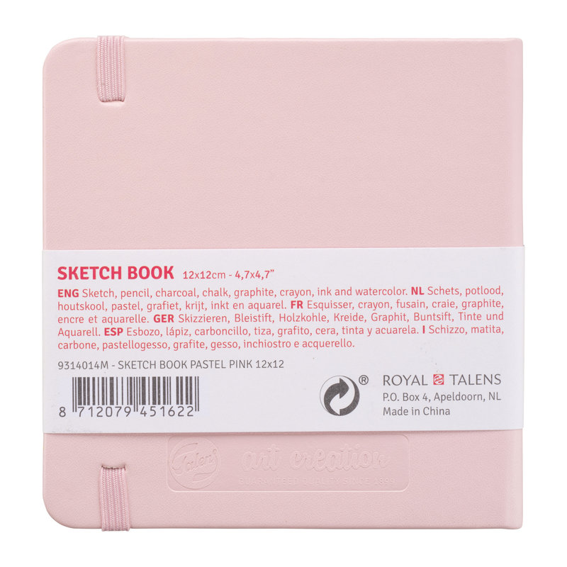 TALENSARTCREATION Sketchbook 12x12cm 140g 80 sheets light pink