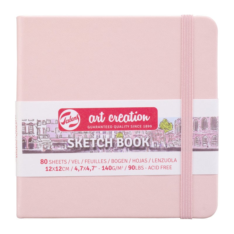 TALENSARTCREATION Cahier de Croquis Rose Pastel 12 x 12 cm 140 g 80 Feuilles