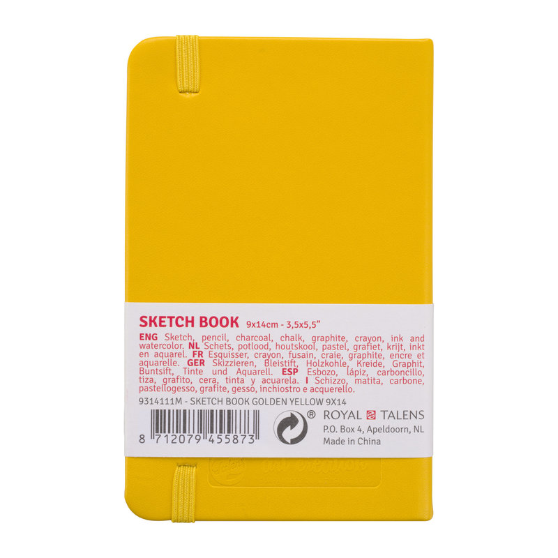 TALENSARTCREATION Cahier de Croquis Jaune Doré 9 x 14 cm 140 g 80 Feuilles