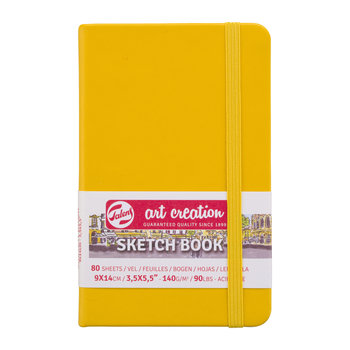 TALENSARTCREATION Cahier de Croquis Jaune Doré 9 x 14 cm 140 g 80 Feuilles