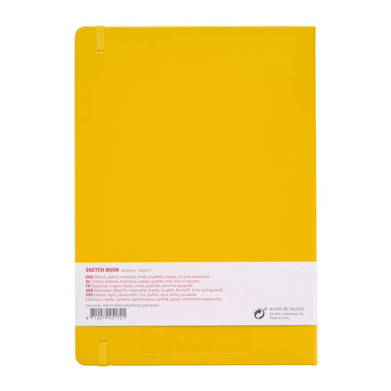 TALENSARTCREATION Cahier de Croquis Jaune Doré 21 x 29.7 cm 140 g 80 Feuilles