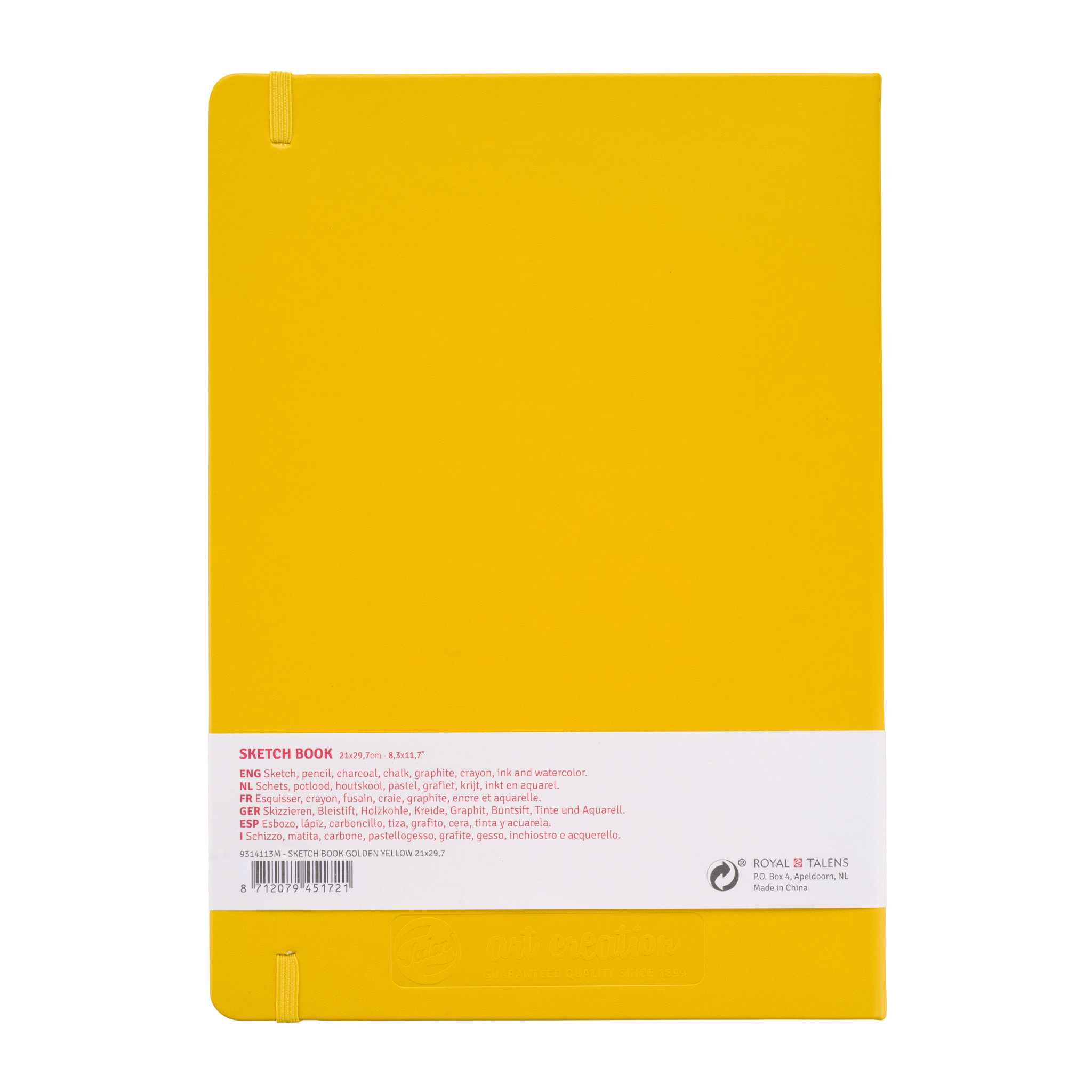 TALENSARTCREATION Cahier de Croquis Jaune Doré 21 x 29.7 cm 140 g 80 Feuilles
