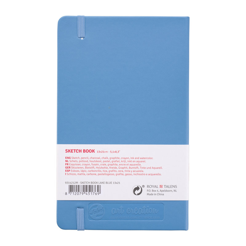 TALENSARTCREATION Cahier de Croquis Bleu Lac 13 x 21 cm 140 g 80 Feuilles