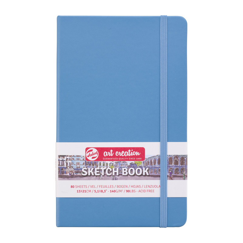 TALENSARTCREATION Cahier de Croquis Bleu Lac 13 x 21 cm 140 g 80 Feuilles