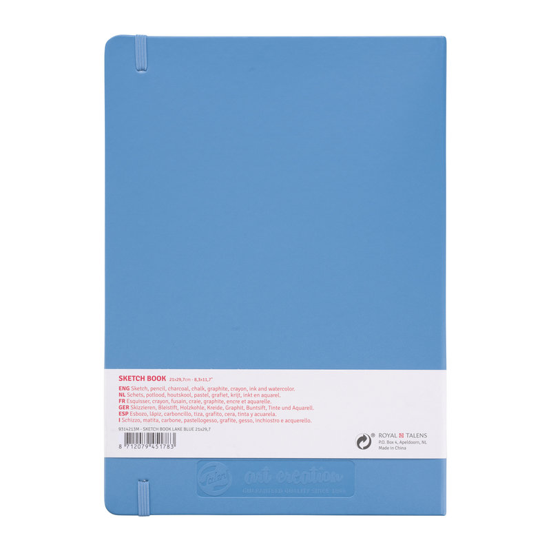 TALENSARTCREATION Cahier de Croquis Bleu Lac 21 x 29.7 cm 140 g 80 Feuilles