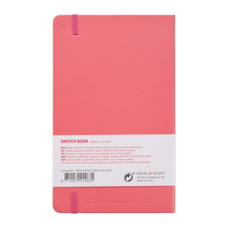 TALENSARTCREATION Cahier de Croquis Rouge Corail 13 x 21 cm 140 g 80 Feuilles