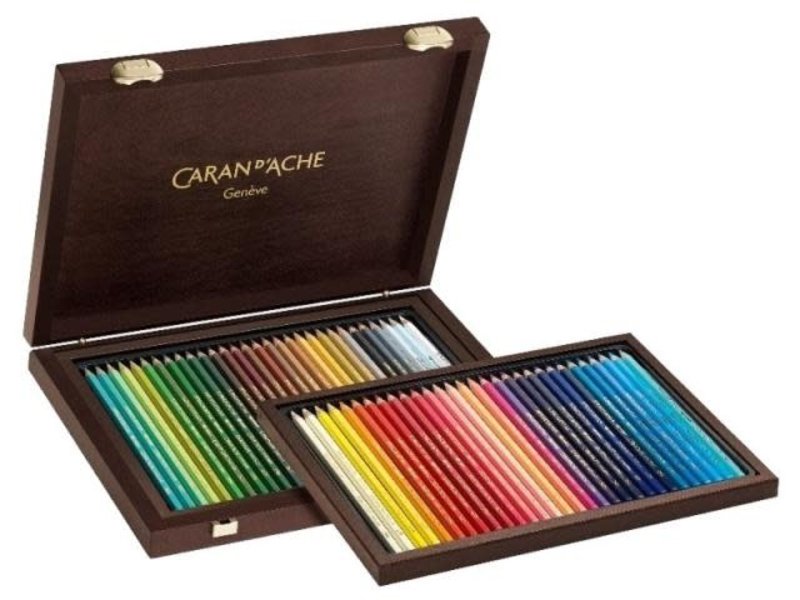 Coffret bois 80 crayons Caran d'Ache Supracolor Soft