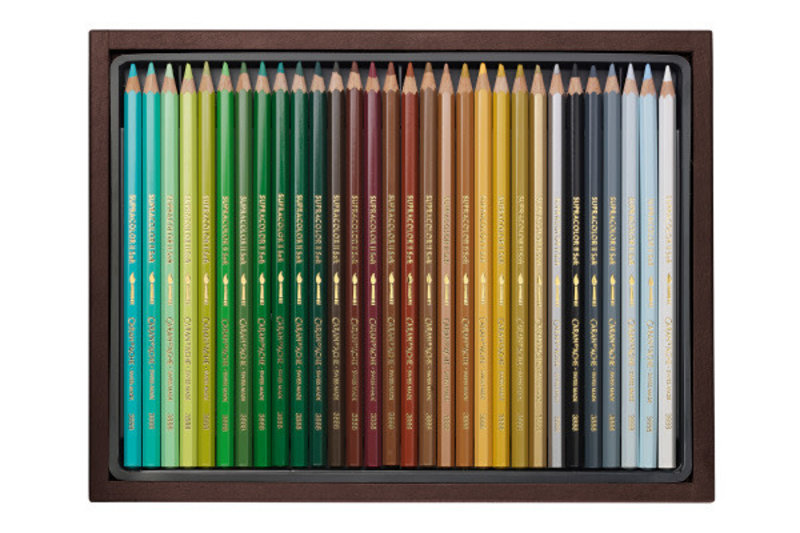 CARAN D'ACHE SUPRACOLOR® Soft Aquarelle Coffret Bois de 60 crayons de couleurs