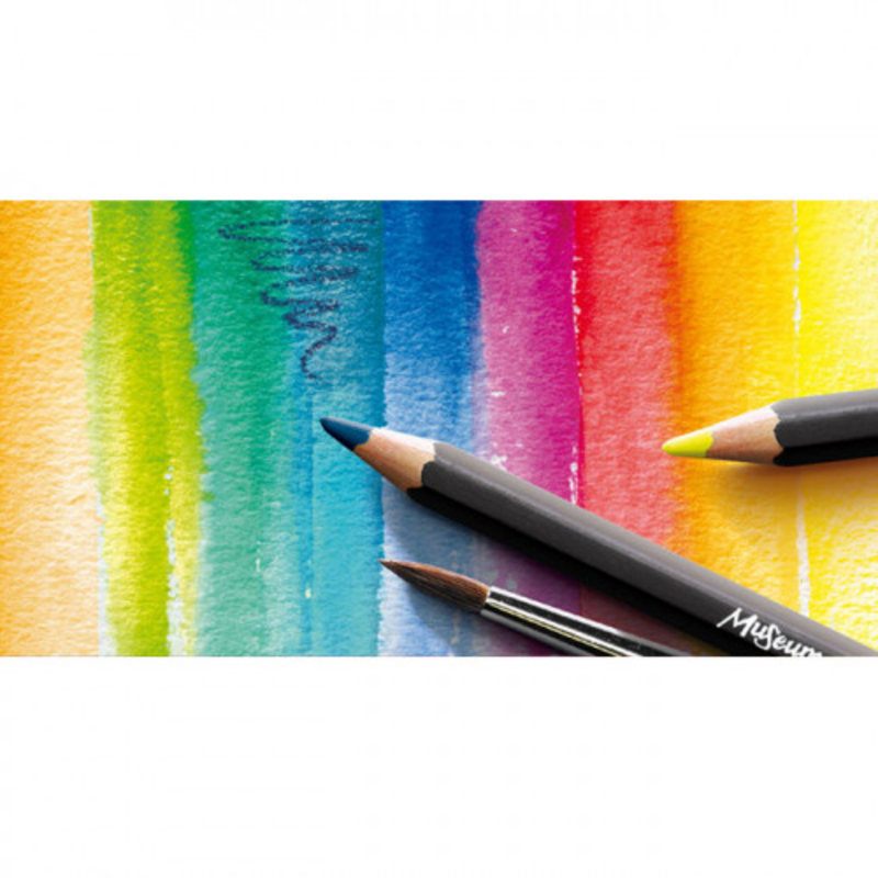 CARAN D'ACHE Museum Aquarelle Coffret Bois de 80 crayons de couleurs + 3 crayons graphite