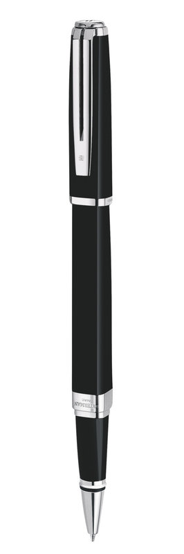 WATERMAN Stylo Roller Exception Slim Noir Laqué ST - M