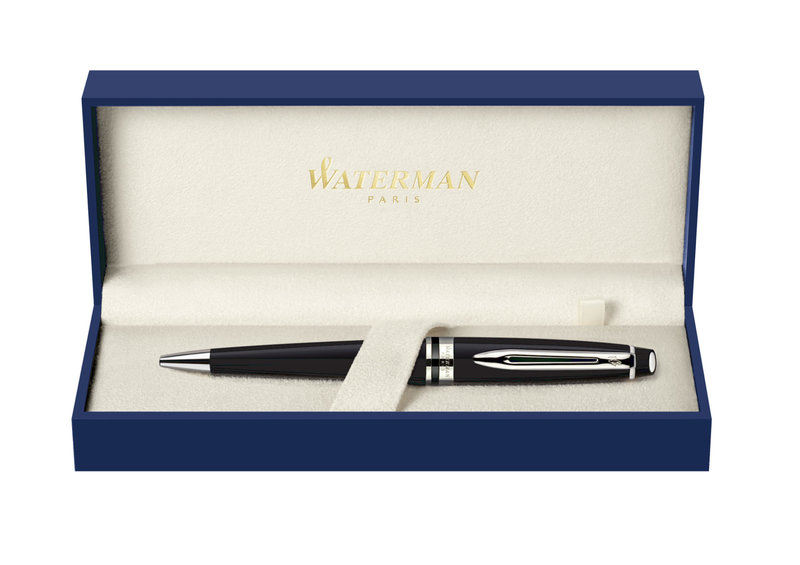 WATERMAN Stylo Bille Expert Laque Noire Ct