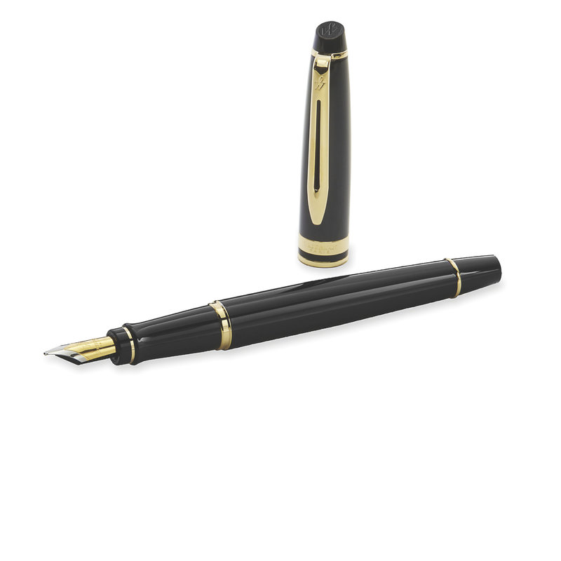 WATERMAN Stylo Plume M Expert Laque Noire Gt