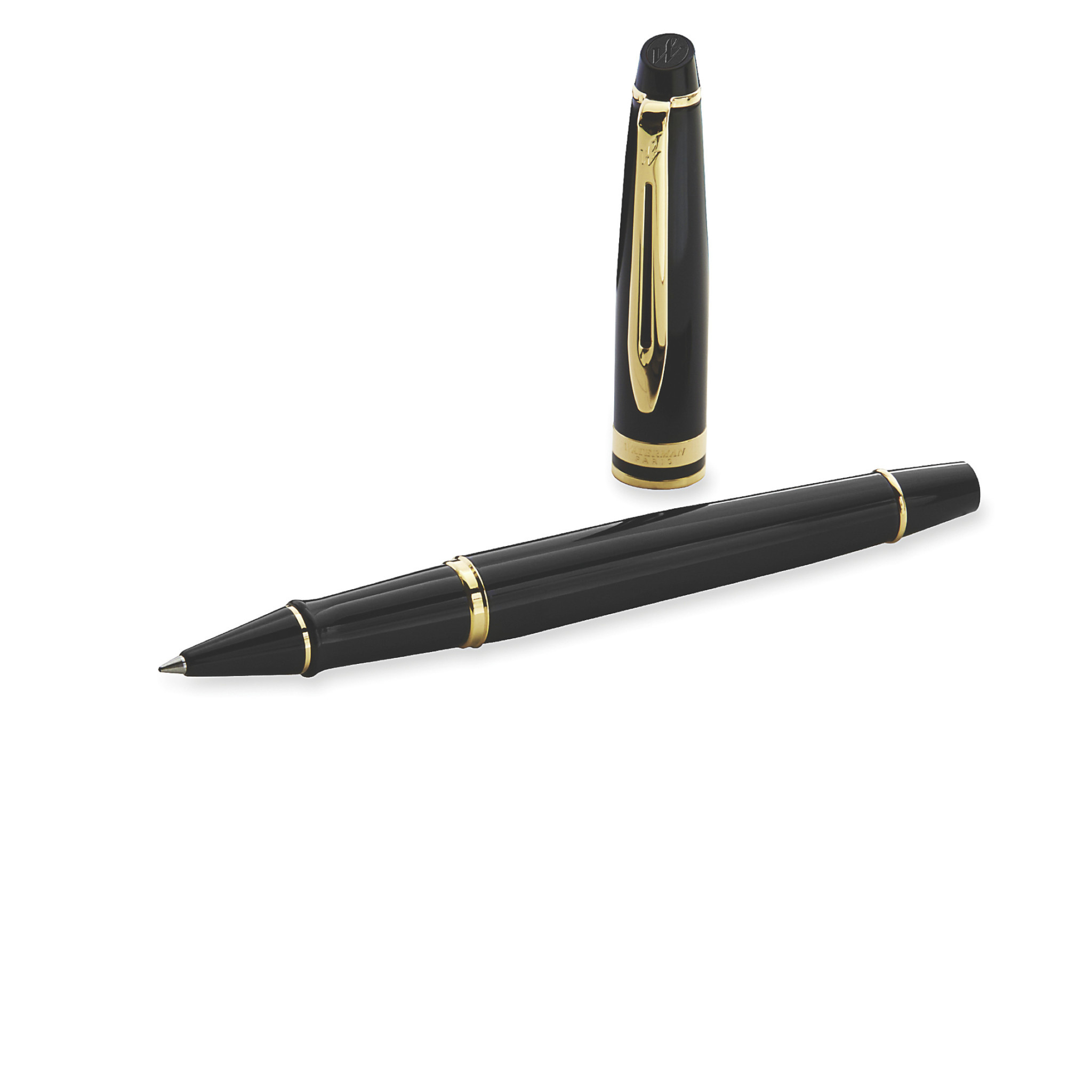 WATERMAN Stylo Roller Expert Laque Noire Gt