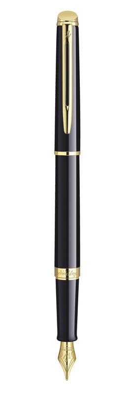 WATERMAN Hemisphere Black Lacquer Fountain Pen GT- M