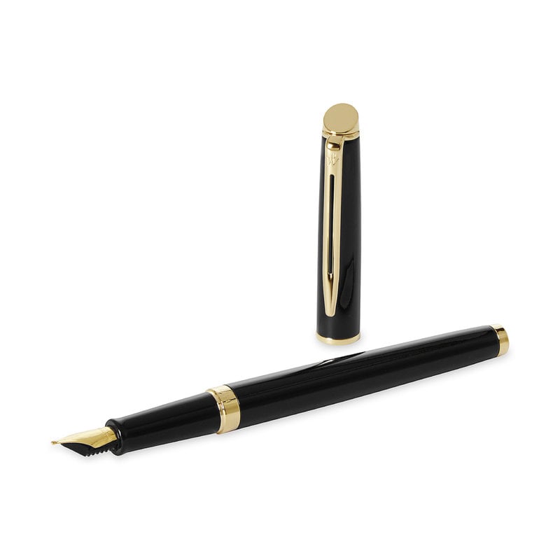 WATERMAN Hemisphere Black Lacquer Fountain Pen GT- M