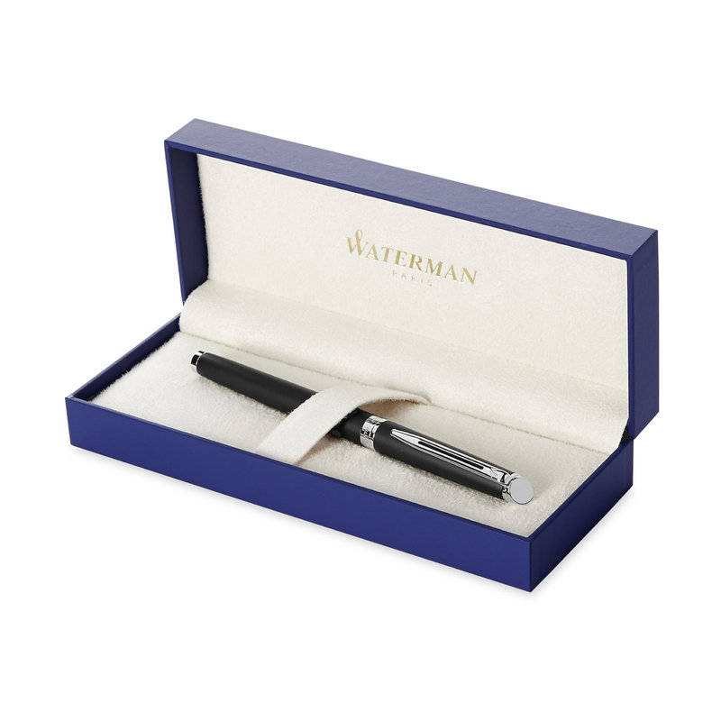 WATERMAN Stylo Plume F Hémisphère Mat Noir Ct