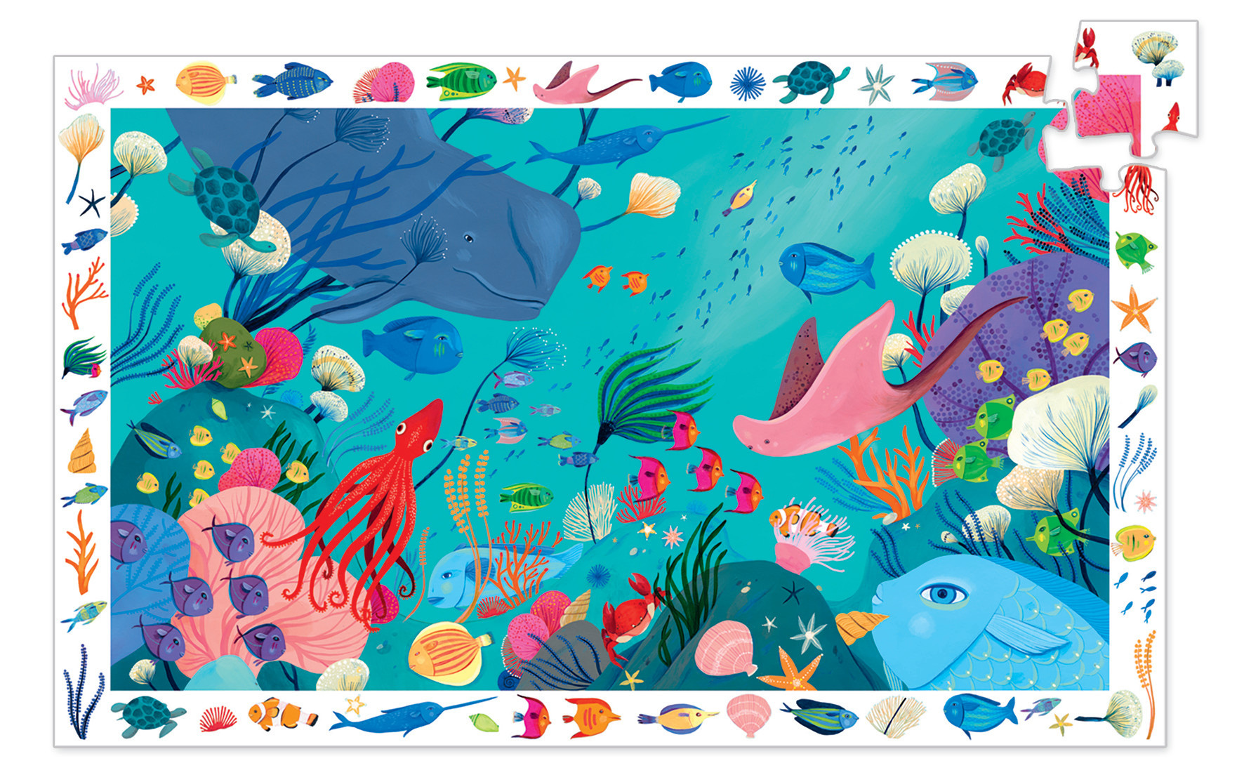 DJECO Puzzles Observation Aquatique - 54Pcs