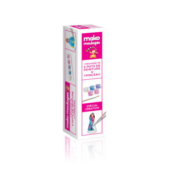 MAKO MOULAGES Refill kit 5 pots of Princesses paints +1 brush on spindle