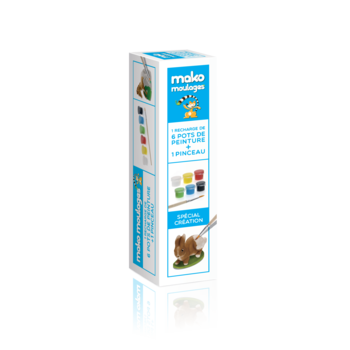 MAKO MOULAGES Kit recharge 6 pots de peinture classique +1pinceau