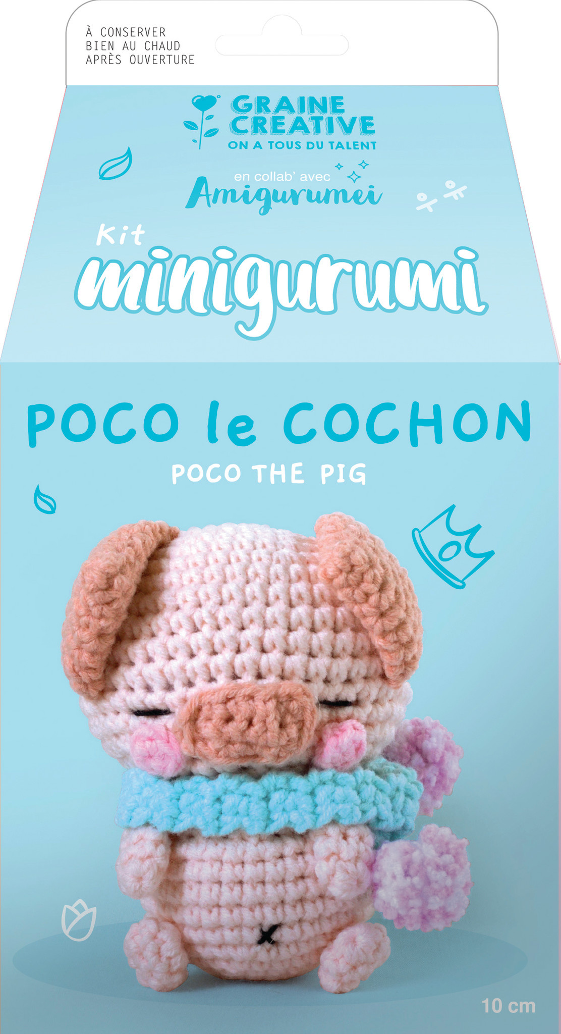 GRAINE CREATIVE Kit Minigurumi Poco le Cochon 10cm