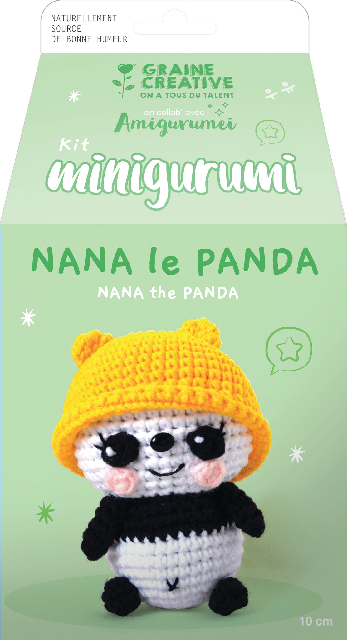 GRAINE CREATIVE Kit Minigurumi Nana le Panda 10cm