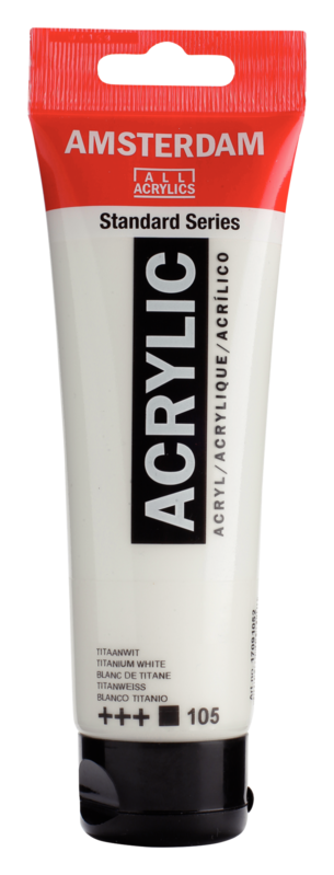 AMSTERDAM Peinture Acrylique Tube 120 ml Blanc de Titane 105