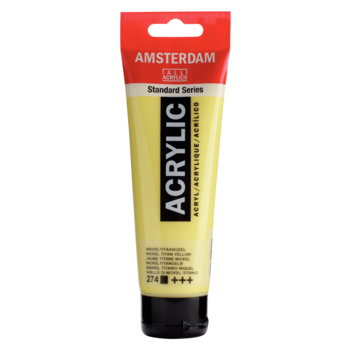 AMSTERDAM Peinture Acrylique Tube 120 ml Jaune Titane Nickel 274