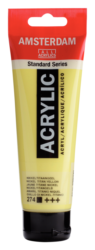 AMSTERDAM Peinture Acrylique Tube 120 ml Jaune Titane Nickel 274