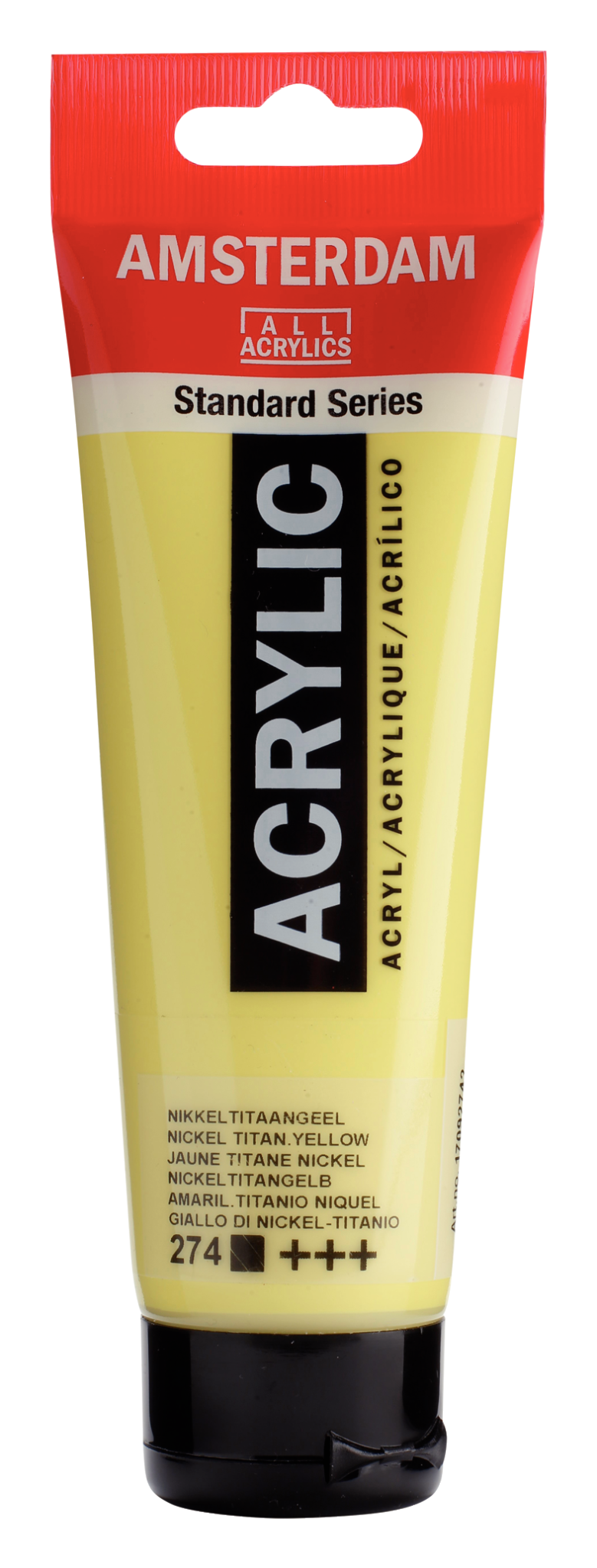AMSTERDAM Peinture Acrylique Tube 120 ml Jaune Titane Nickel 274
