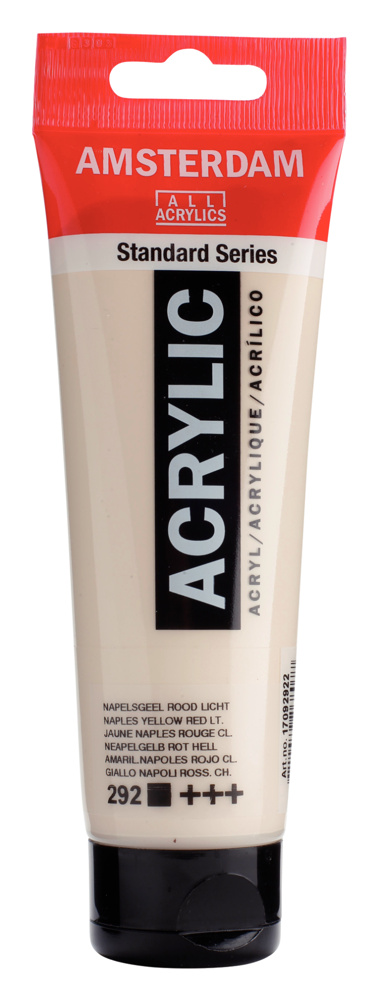 AMSTERDAM Peinture Acrylique Tube 120 ml Jaune Naples Rouge Clair 292