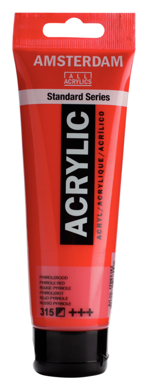 AMSTERDAM Peinture Acrylique Tube 120 ml Rouge Pyrrole 315