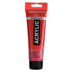 AMSTERDAM Peinture Acrylique Tube 120 ml Rouge Transparent Moyen 317