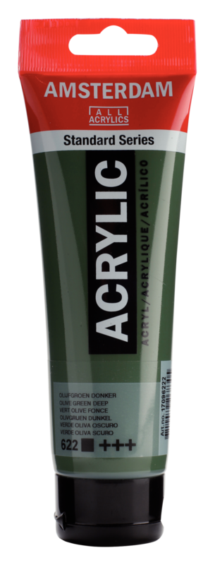 AMSTERDAM Peinture Acrylique Tube 120 ml Vert Olive Foncé 622