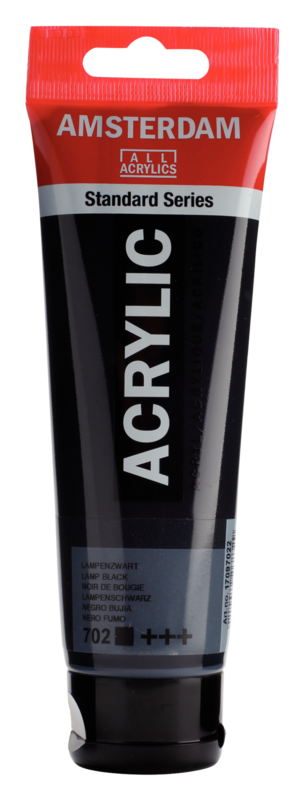 AMSTERDAM Peinture Acrylique Tube 120 ml Noir de Bougie 702