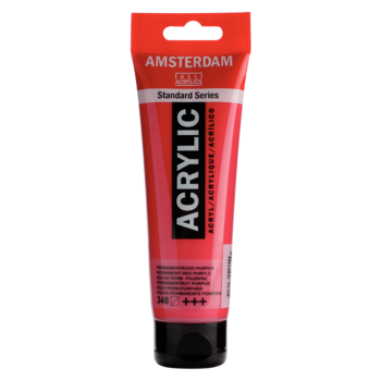 AMSTERDAM Peinture Acrylique Tube 120 ml Rouge Permanent Pourpre 348