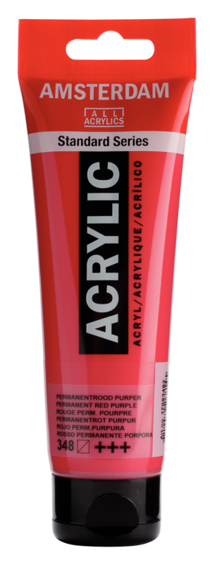 AMSTERDAM Peinture Acrylique Tube 120 ml Rouge Permanent Pourpre 348