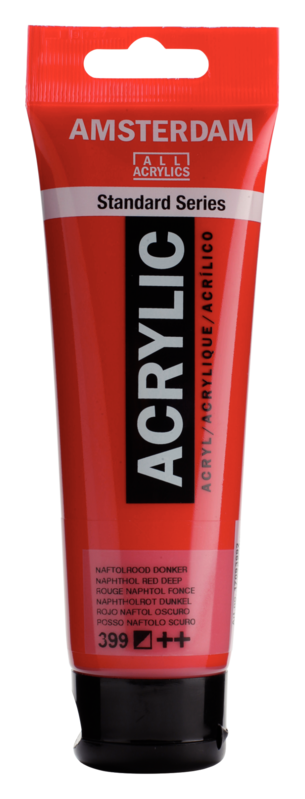 AMSTERDAM Peinture Acrylique Tube 120 ml Rouge Naphtol Foncé 399