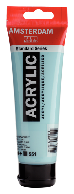 AMSTERDAM Peinture Acrylique Tube 120 ml Bleu Céleste Clair 551