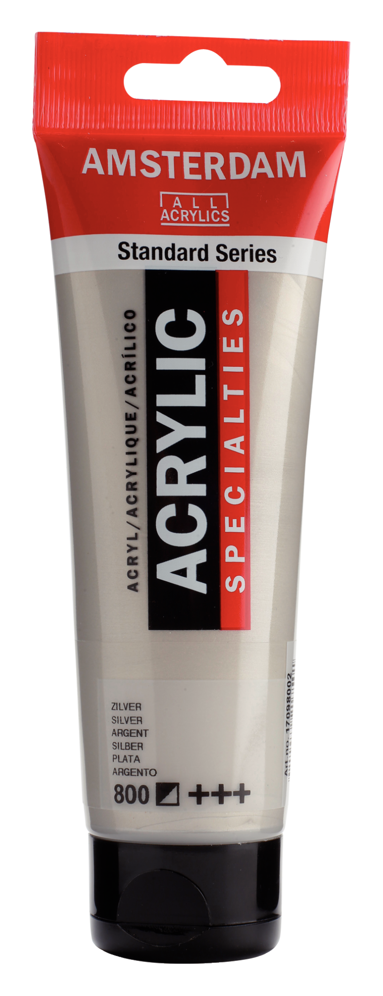 AMSTERDAM Peinture Acrylique Tube 120 ml Argent 800