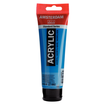 AMSTERDAM Peinture Acrylique Tube 120 ml Bleu Manganèse Phtalo 582