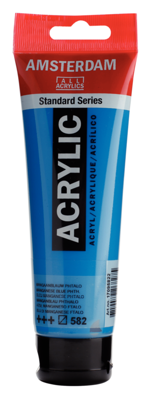 AMSTERDAM Peinture Acrylique Tube 120 ml Bleu Manganèse Phtalo 582