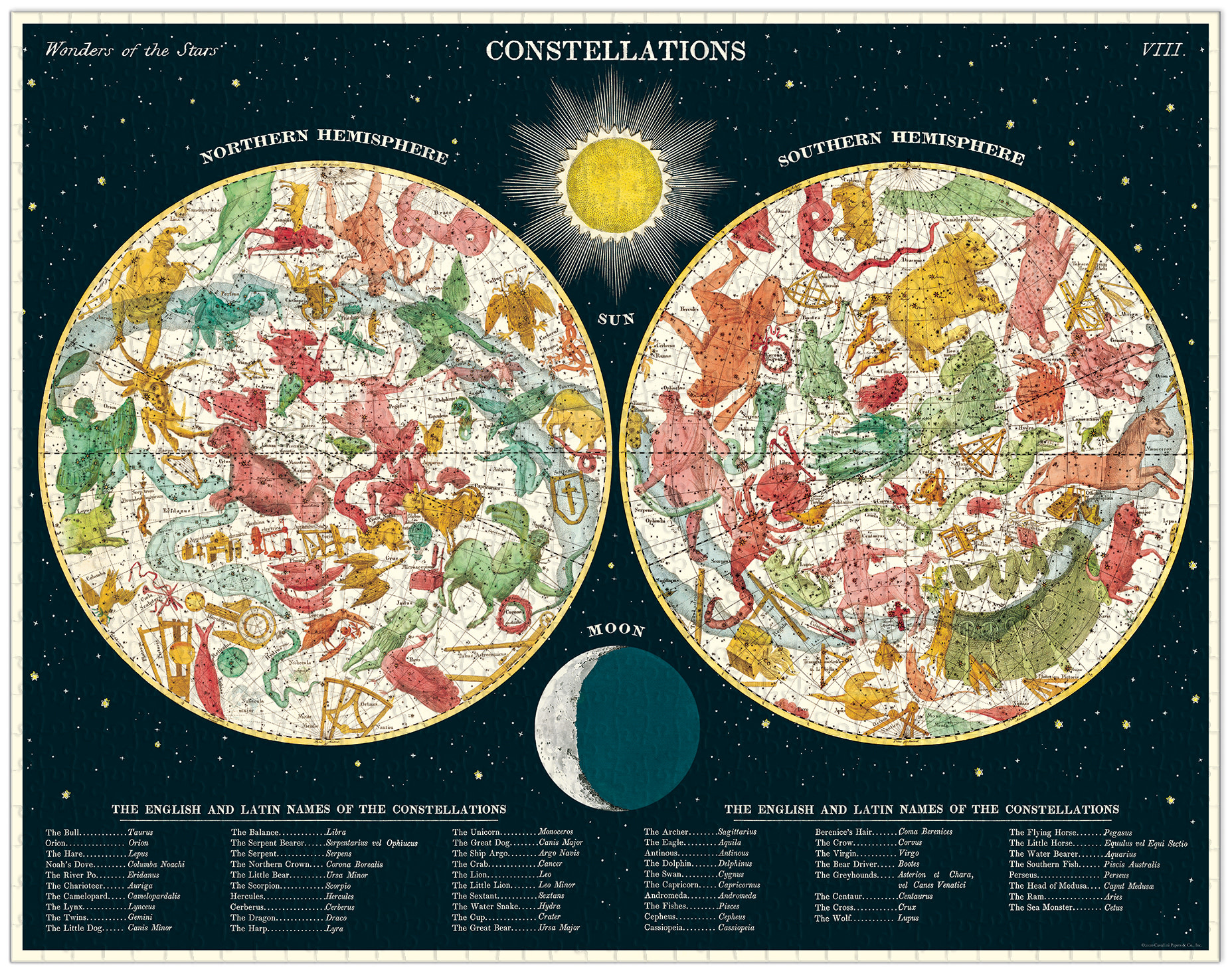 CAVALLINI & Co. Puzzle 1000 Pièces Constellations 55x70cm